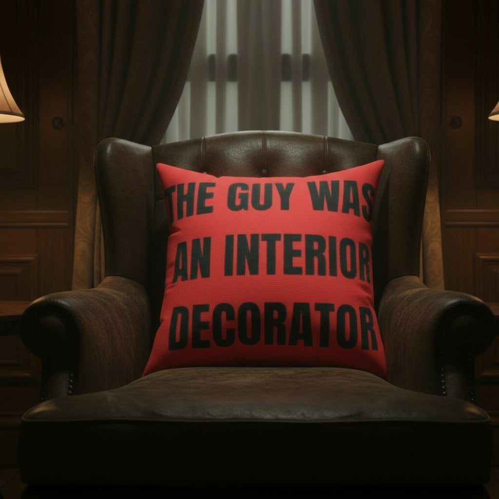Cojín "The guy was an Interior Decorator" - Colección Mafia & Drama