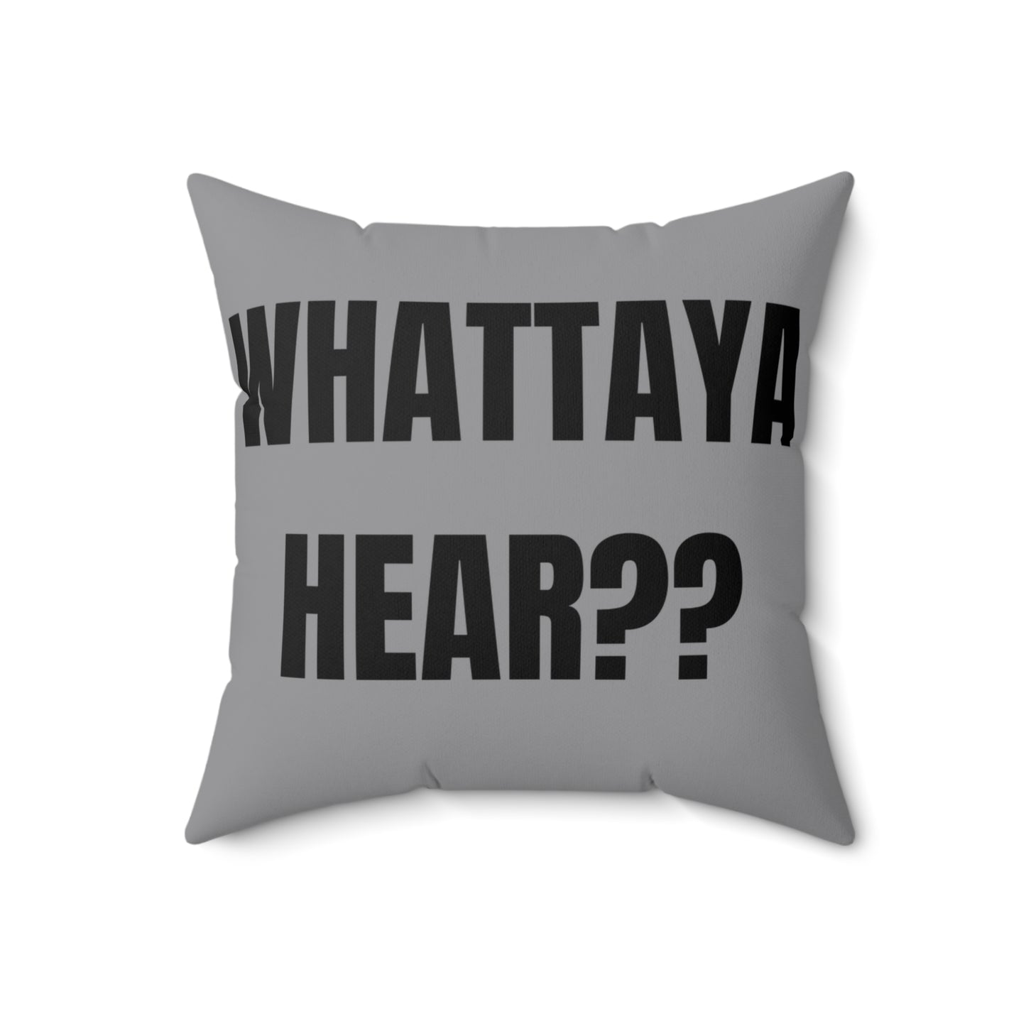 Cojín “Whattaya Hear? Whattaya Say?” – Colección Mafia & Drama