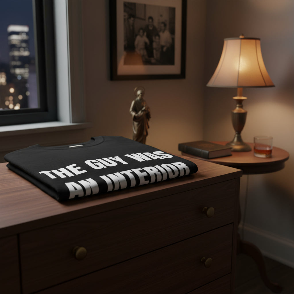 Camiseta “The Guy Was An Interior Decorator” – Colección Mafia & Drama