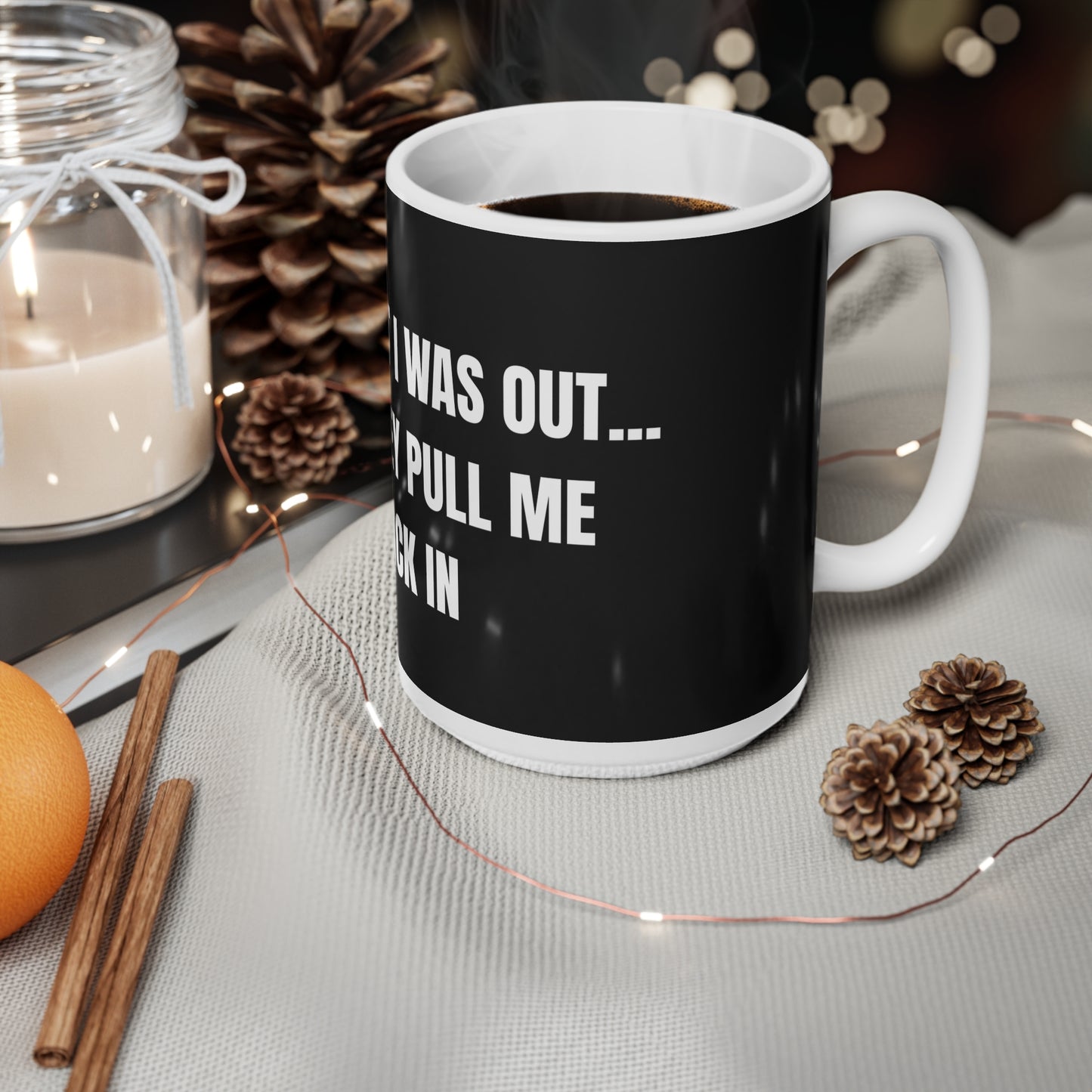 Taza "They Pull Me Back In..." - Colección Mafia & Drama