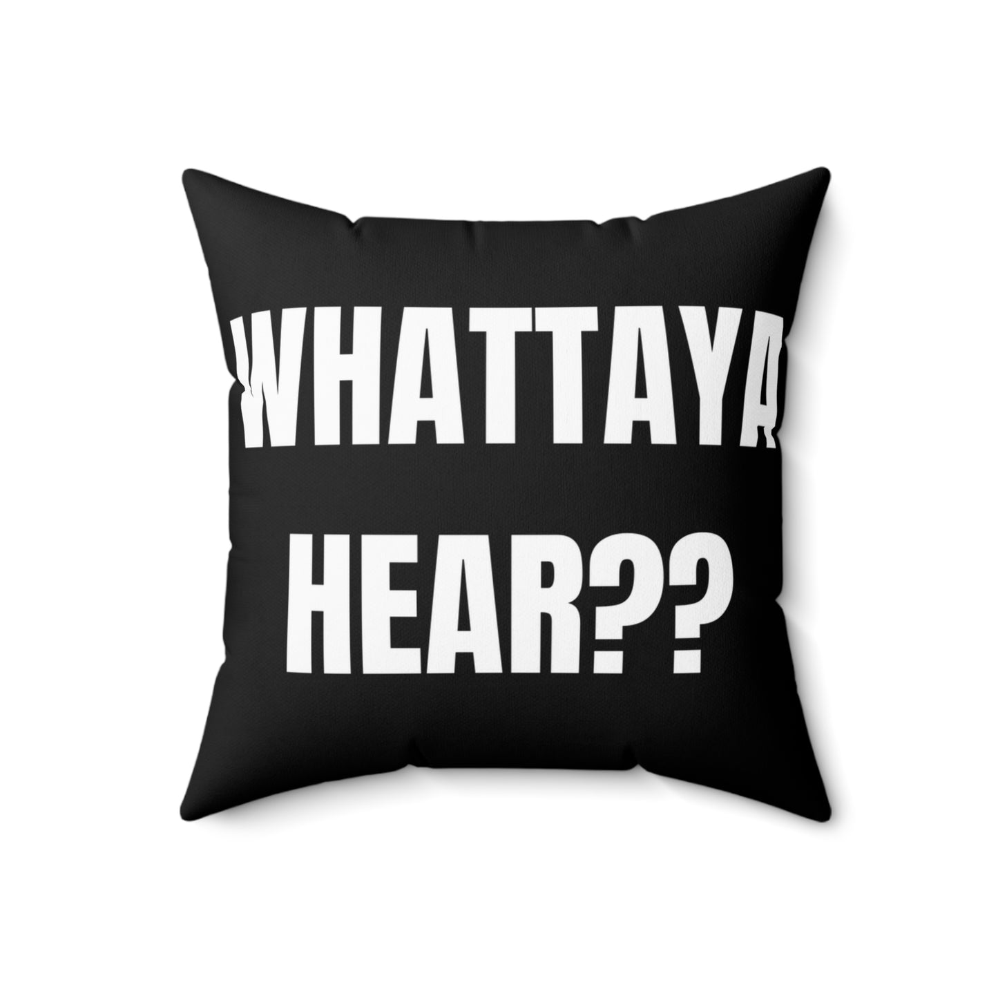 Cojín “Whattaya Hear? Whattaya Say?” – Colección Mafia & Drama
