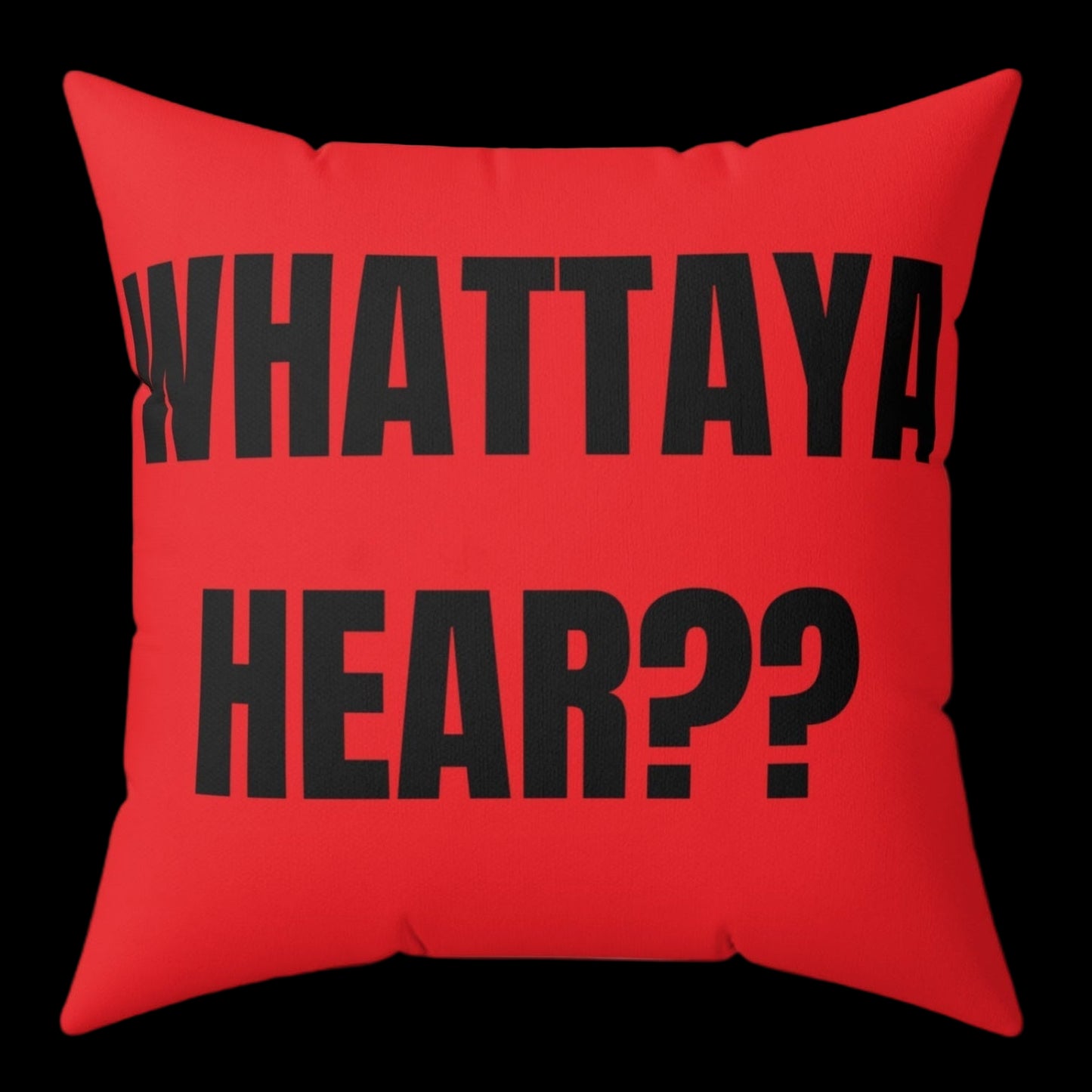 Cojín “Whattaya Hear? Whattaya Say?” – Colección Mafia & Drama