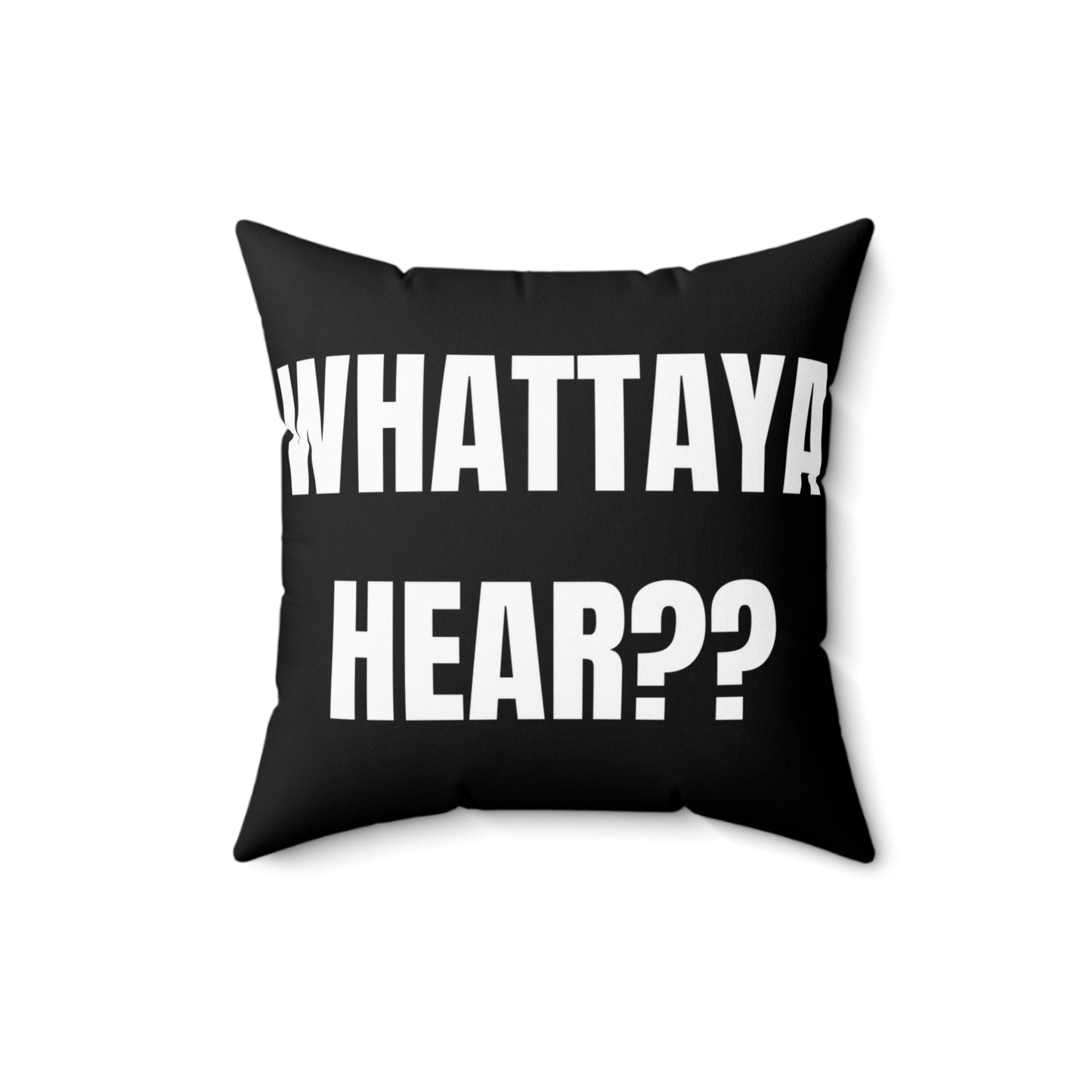Cojín “Whattaya Hear? Whattaya Say?” – Colección Mafia & Drama