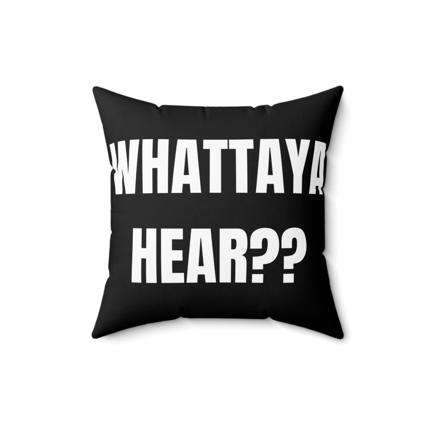Cojín “Whattaya Hear? Whattaya Say?” – Colección Mafia & Drama