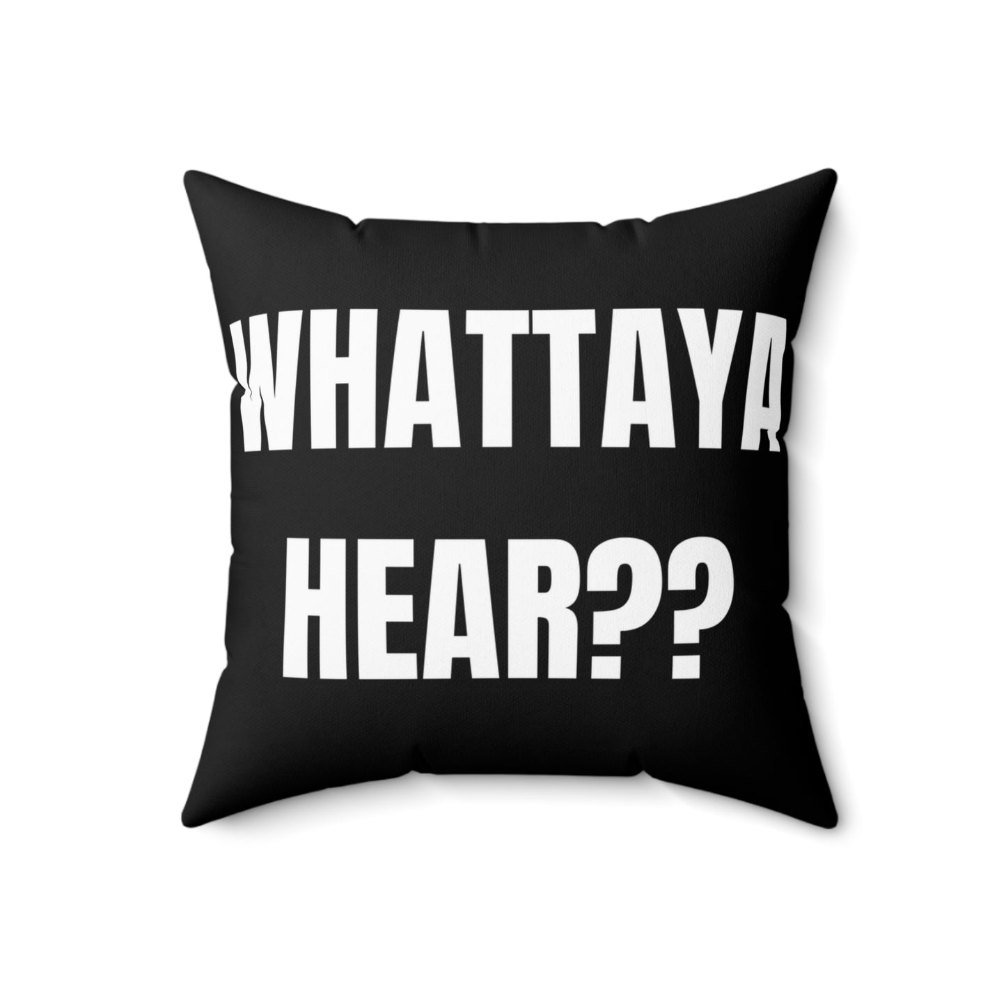 Cojín “Whattaya Hear? Whattaya Say?” – Colección Mafia & Drama