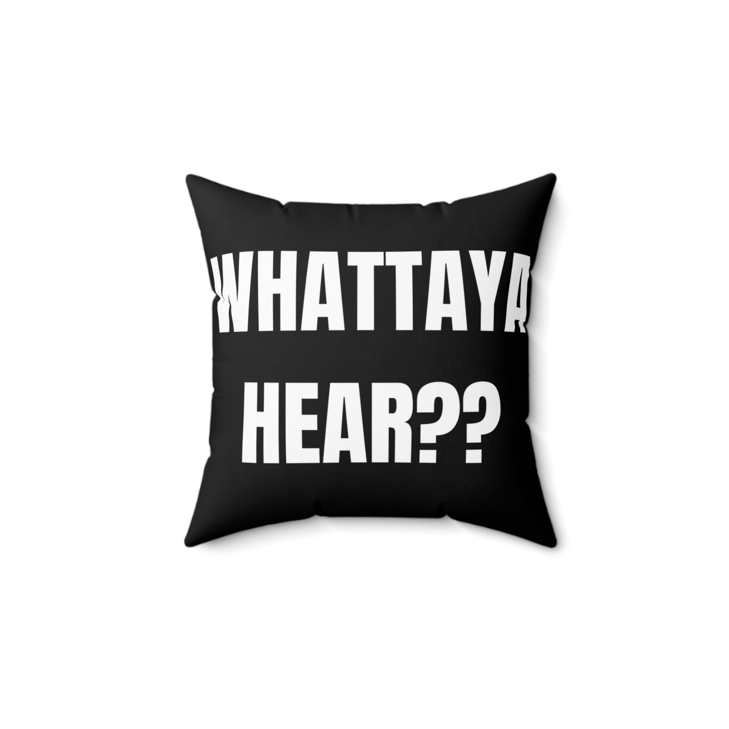 Cojín “Whattaya Hear? Whattaya Say?” – Colección Mafia & Drama