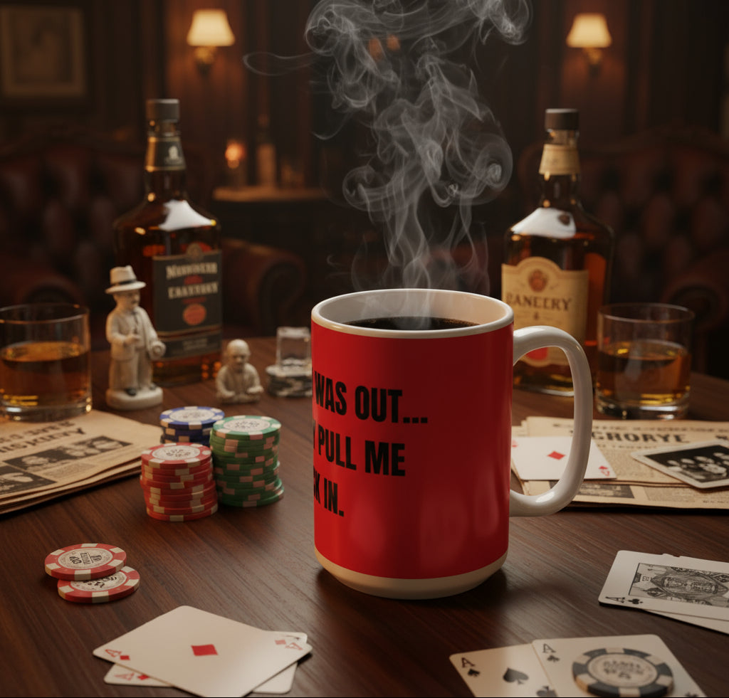 Taza "They Pull Me Back In..." - Colección Mafia & Drama