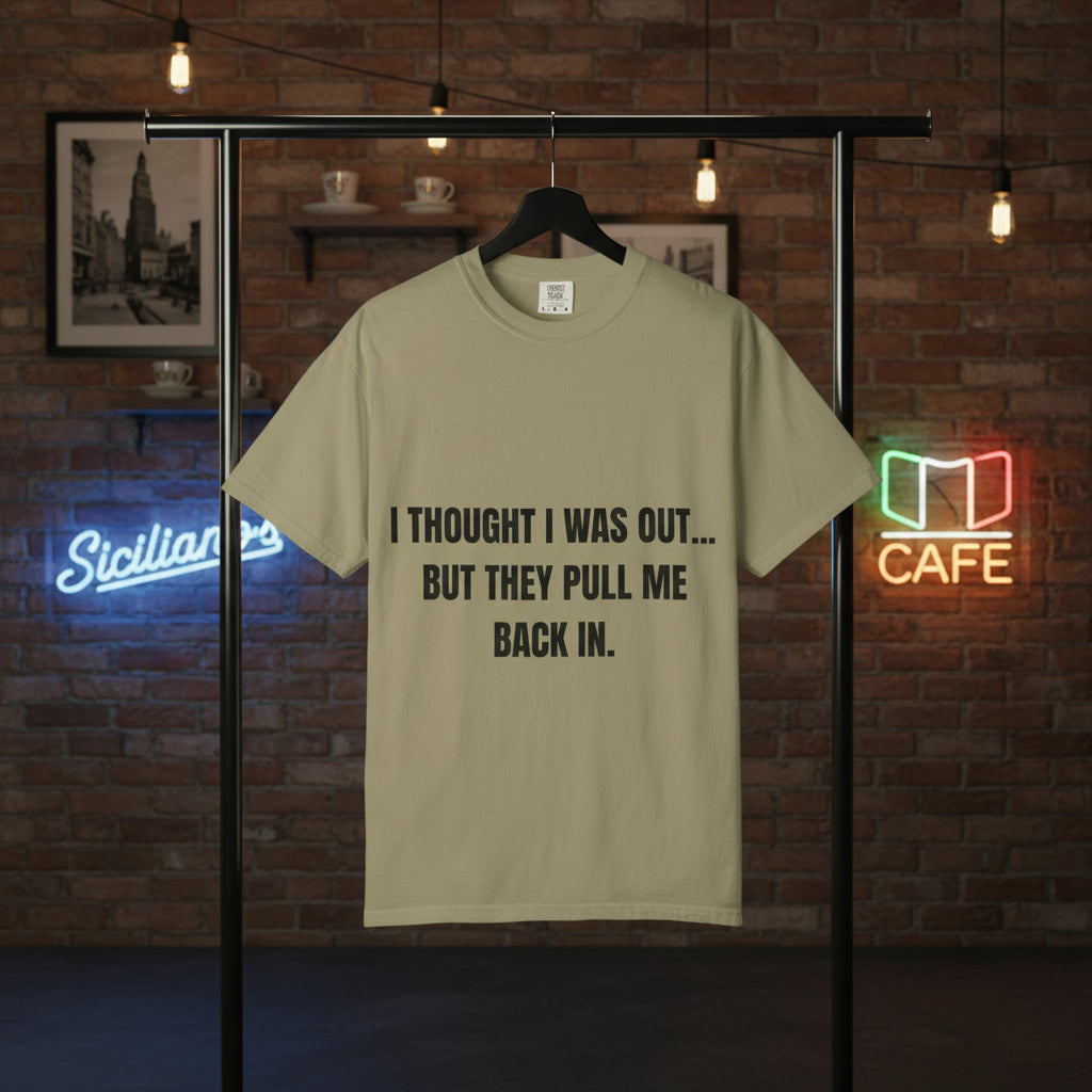 Camiseta “They Pull Me Back In...” – Colección Mafia & Drama