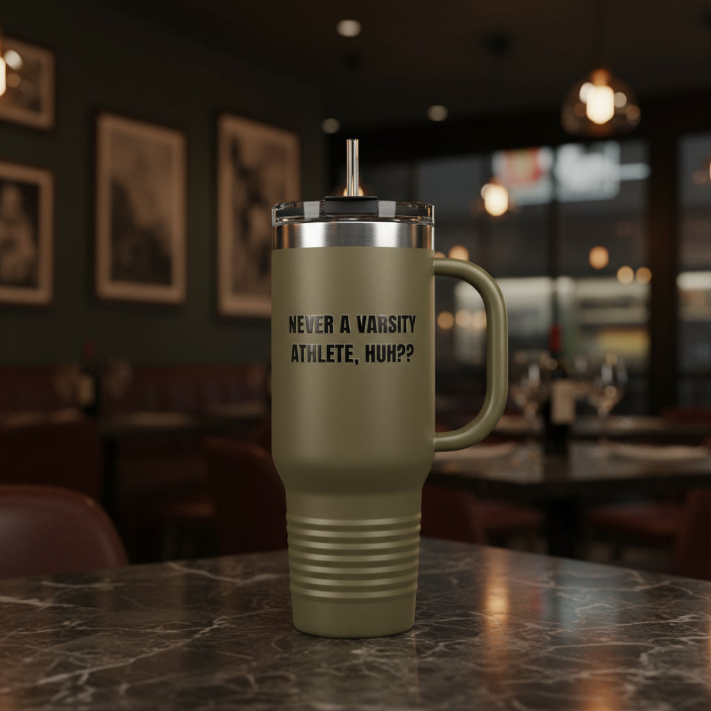 Termo “Never a Varsity Athlete, Huh?” – Colección Mafia & Drama