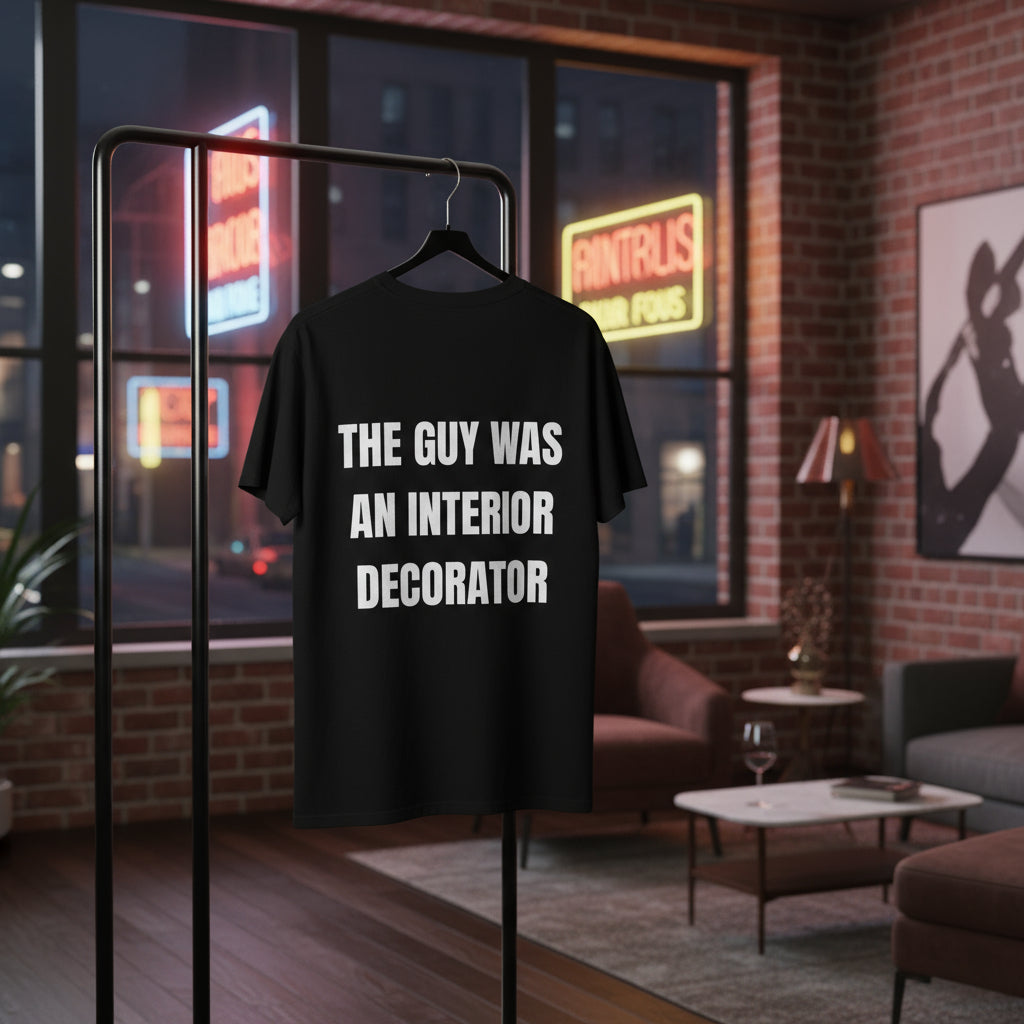 Camiseta “The Guy Was An Interior Decorator” – Colección Mafia & Drama