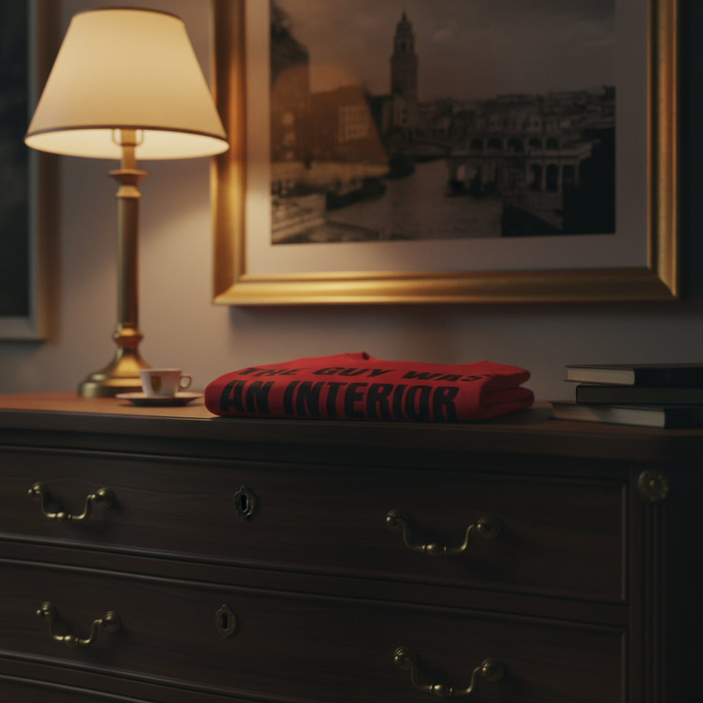 Camiseta “The Guy Was An Interior Decorator” – Colección Mafia & Drama