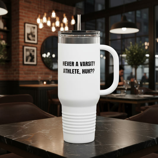 Termo “Never a Varsity Athlete, Huh?” – Colección Mafia & Drama