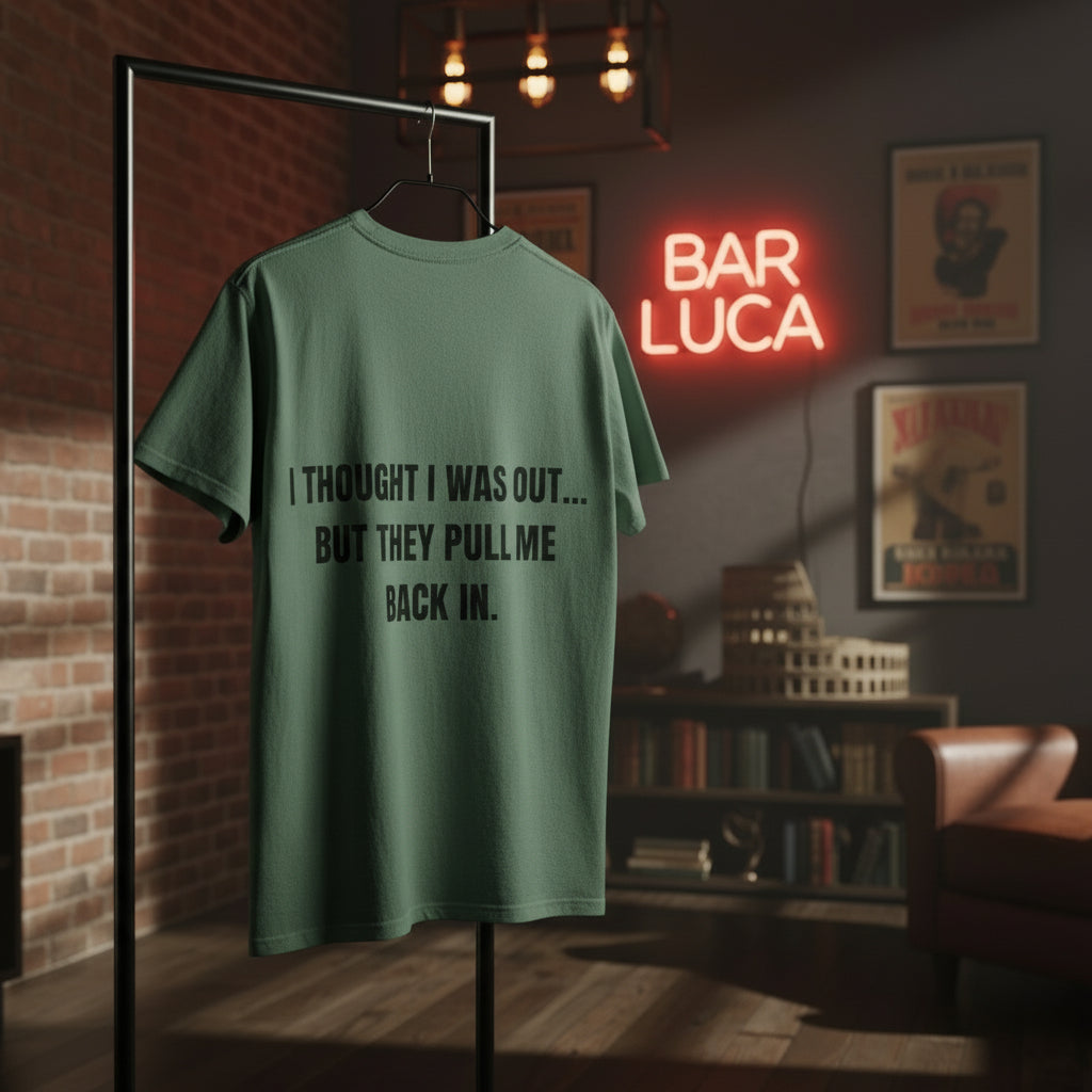 Camiseta “They Pull Me Back In...” – Colección Mafia & Drama