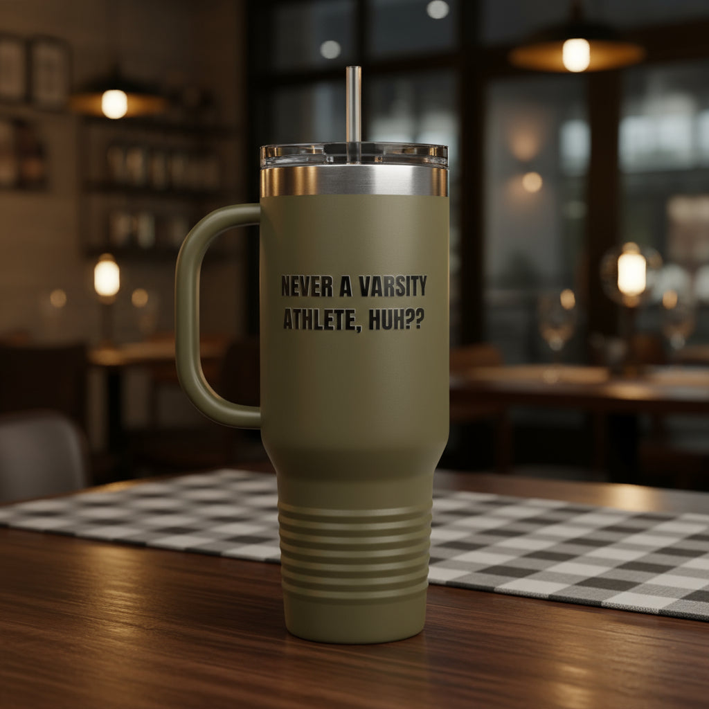 Termo “Never a Varsity Athlete, Huh?” – Colección Mafia & Drama