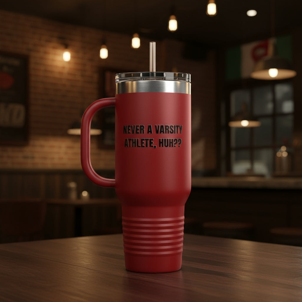 Termo “Never a Varsity Athlete, Huh?” – Colección Mafia & Drama