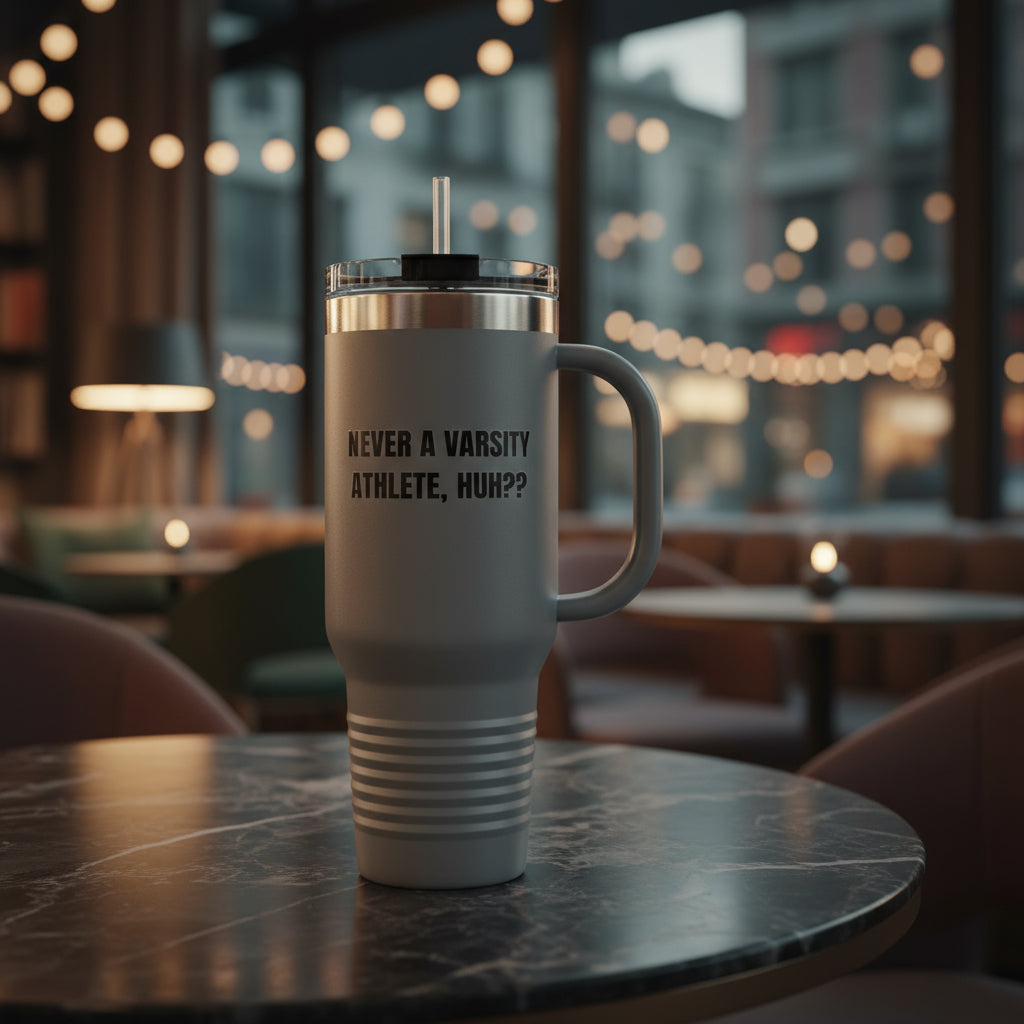 Termo “Never a Varsity Athlete, Huh?” – Colección Mafia & Drama