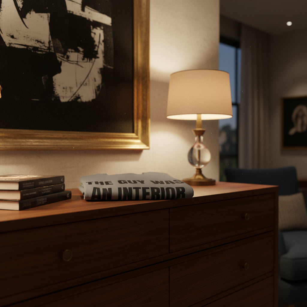 Camiseta “The Guy Was An Interior Decorator” – Colección Mafia & Drama